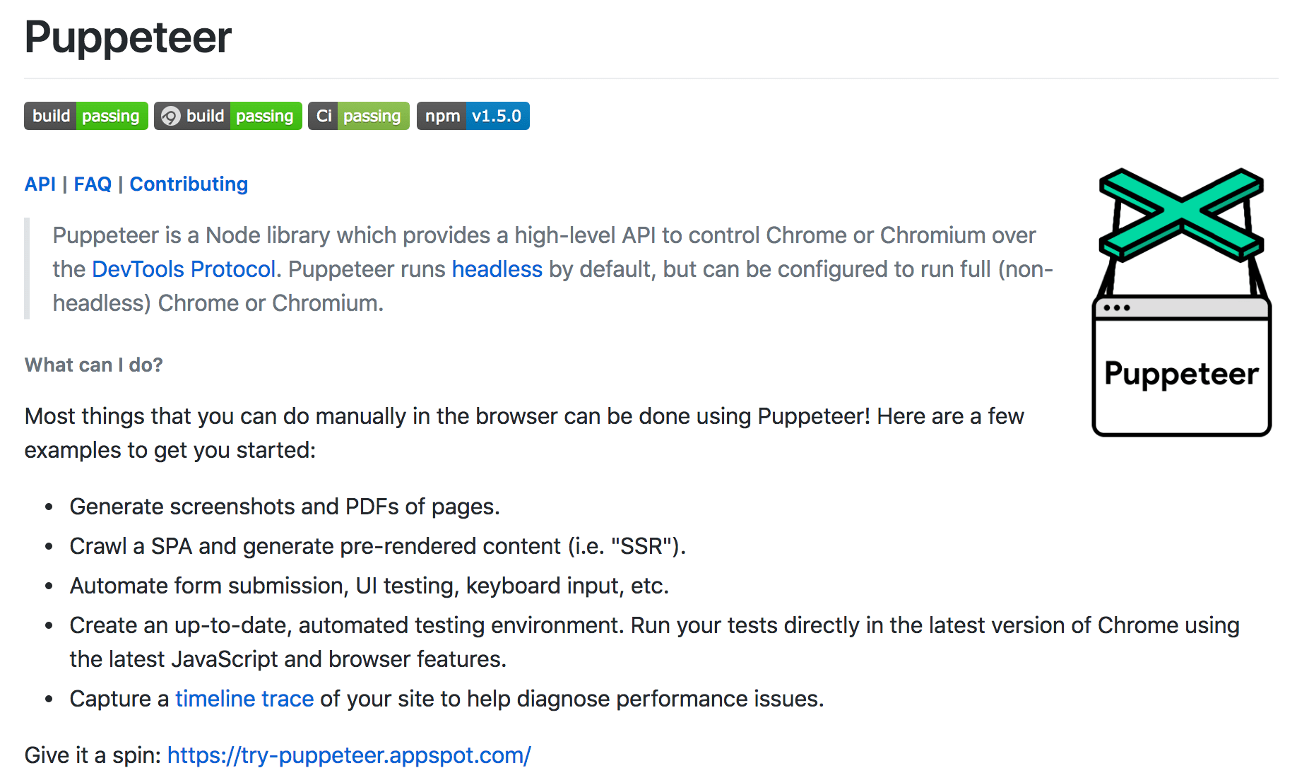 Google Chrome Puppeteer